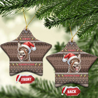Donkey Christmas Ceramic Ornament Merry Kiss My Ass - Wonder Print Shop
