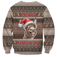 Donkey Christmas Sweatshirt Merry Kiss My Ass - Wonder Print Shop