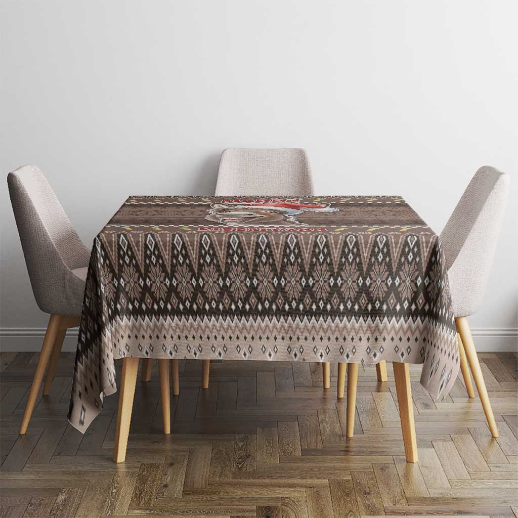 Donkey Christmas Tablecloth Merry Kiss My Ass - Wonder Print Shop
