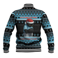Cat Christmas Baseball Jacket It’s Fine I’m Fine Everything Is Fine - Wonder Print Shop