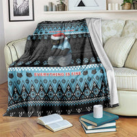 Cat Christmas Blanket It’s Fine I’m Fine Everything Is Fine - Wonder Print Shop