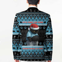 Cat Christmas Blazer It’s Fine I’m Fine Everything Is Fine - Wonder Print Shop