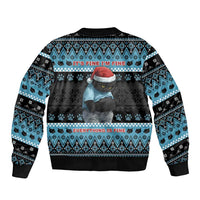 Cat Christmas Bomber Jacket It’s Fine I’m Fine Everything Is Fine - Wonder Print Shop