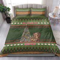 Book Lovers Christmas Bedding Set Gingerbread With Xmas Book Tree - Wonder Print Shop
