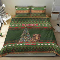 Book Lovers Christmas Bedding Set Gingerbread With Xmas Book Tree - Wonder Print Shop