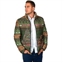 Book Lovers Christmas Padded Jacket Gingerbread With Xmas Book Tree - Wonder Print Shop