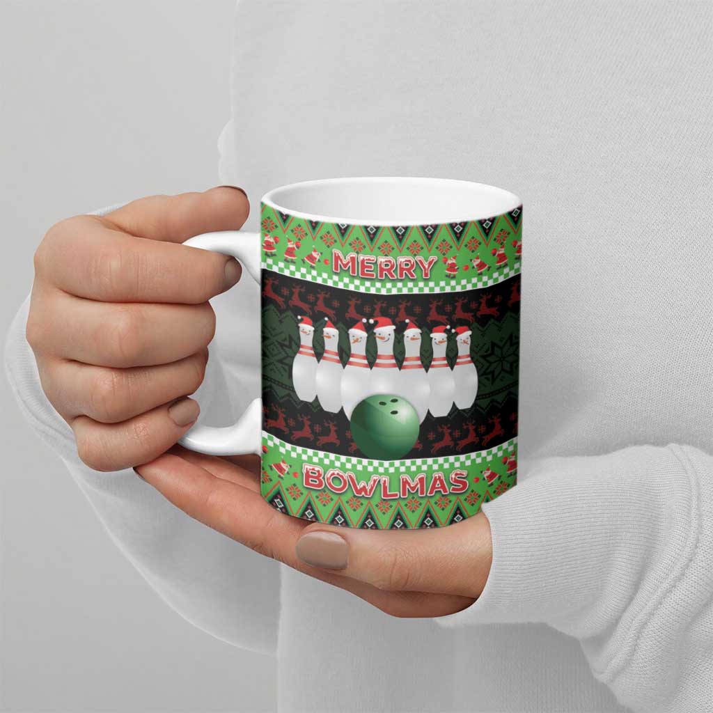 Bowling Christmas Ceramic Mug Merry Bowlmas - Wonder Print Shop