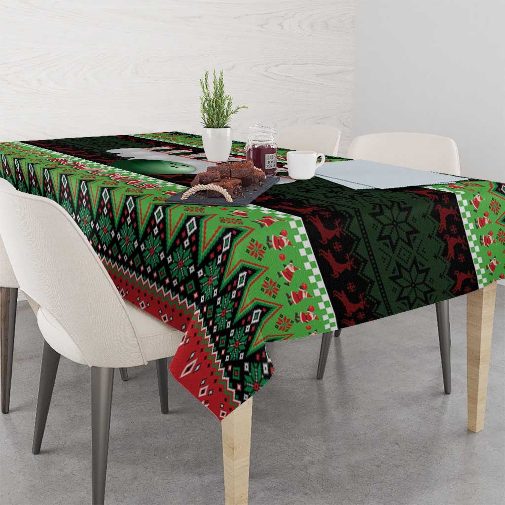 Bowling Christmas Tablecloth Merry Bowlmas - Wonder Print Shop