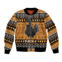 Chicken Christmas Bomber Jacket F Caw F - Wonder Print Shop