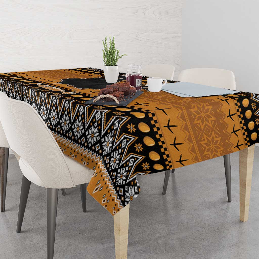 Chicken Christmas Tablecloth F Caw F - Wonder Print Shop