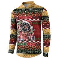 Dachshund Christmas Button Sweatshirt Merry Dachmas - Wonder Print Shop