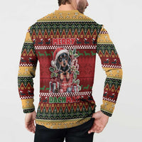 Dachshund Christmas Button Sweatshirt Merry Dachmas - Wonder Print Shop