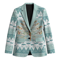 Dragonfly Christmas Blazer Frosty Minty Xmas Tree - Wonder Print Shop