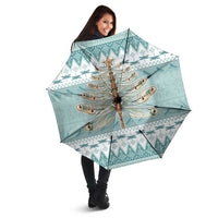 Dragonfly Christmas Umbrella Frosty Minty Xmas Tree - Wonder Print Shop