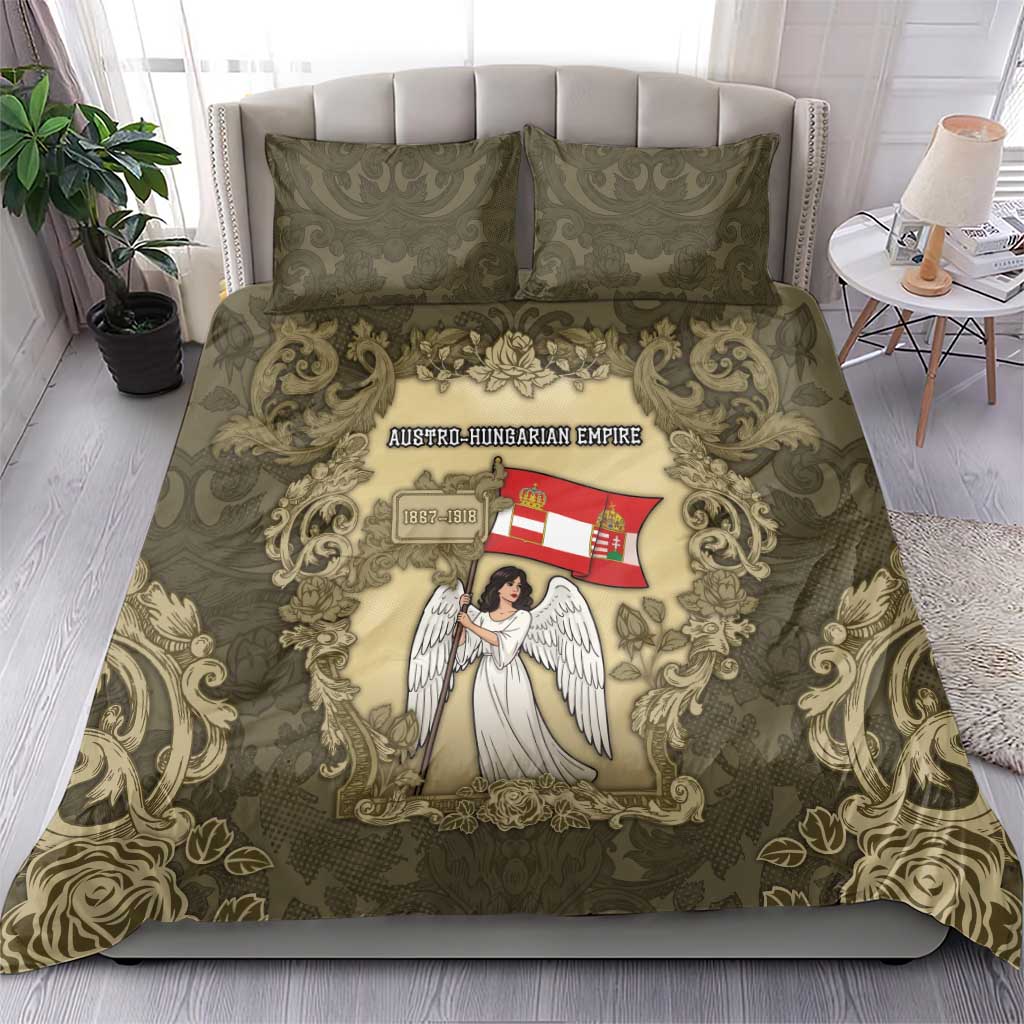 Austria-Hungary Bedding Set Angel Holding A Flag Vintage Style - Wonder Print Shop