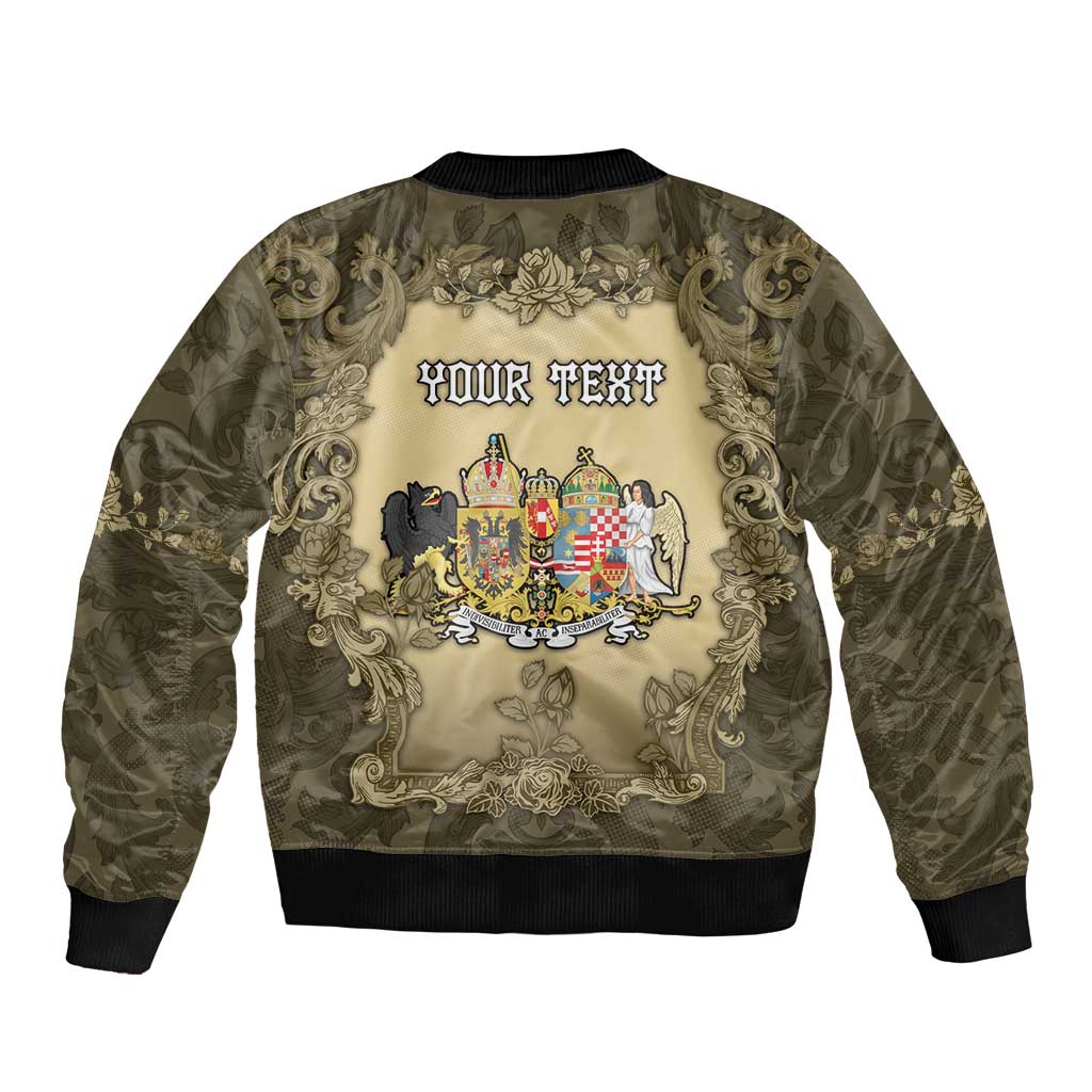 Personalized Austria-Hungary Bomber Jacket Angel Holding A Flag Vintage Style - Wonder Print Shop