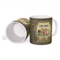 Personalized Austria-Hungary Ceramic Mug Angel Holding A Flag Vintage Style - Wonder Print Shop