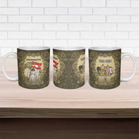 Personalized Austria-Hungary Ceramic Mug Angel Holding A Flag Vintage Style - Wonder Print Shop