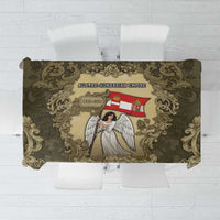 Austria-Hungary Tablecloth Angel Holding A Flag Vintage Style - Wonder Print Shop