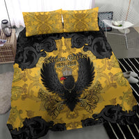German Empire Bedding Set Imperial Black Eagle With Baroque Patterns - Wonder Print Shop