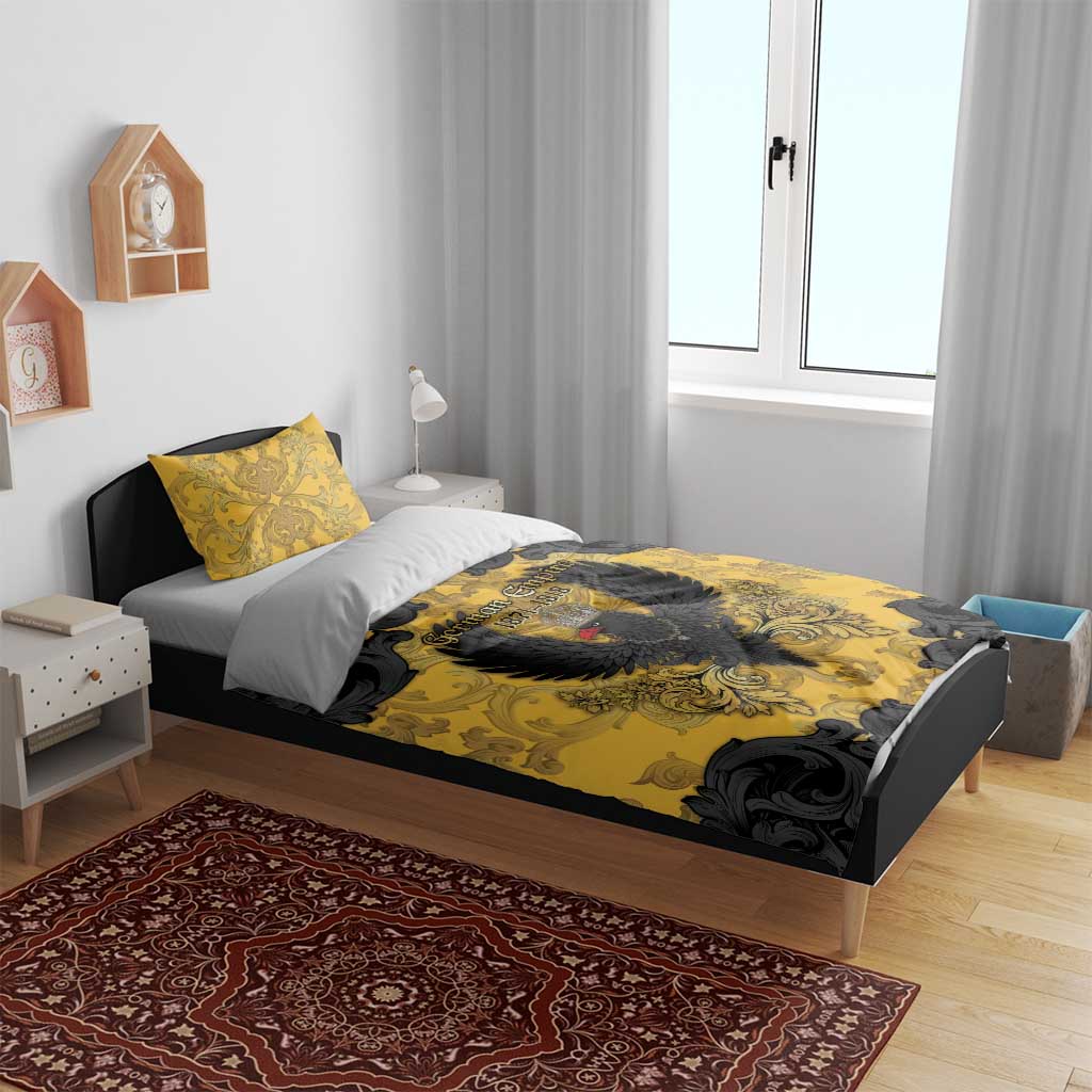 German Empire Bedding Set Imperial Black Eagle With Baroque Patterns - Wonder Print Shop