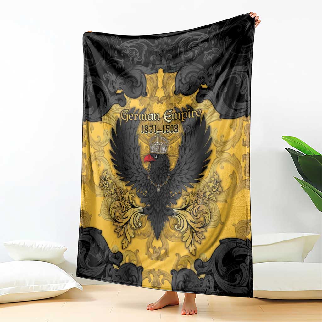 German Empire Blanket Imperial Black Eagle With Baroque Patterns - Wonder Print Shop
