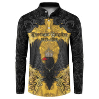Personalized German Empire Button Sweatshirt Imperial Black Eagle With Baroque Patterns - Wonder Print Shop