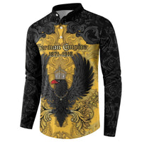 Personalized German Empire Button Sweatshirt Imperial Black Eagle With Baroque Patterns - Wonder Print Shop