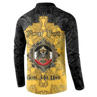 Personalized German Empire Button Sweatshirt Imperial Black Eagle With Baroque Patterns - Wonder Print Shop