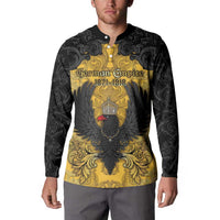 Personalized German Empire Button Sweatshirt Imperial Black Eagle With Baroque Patterns - Wonder Print Shop
