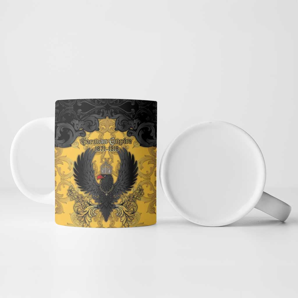 Personalized German Empire Ceramic Mug Imperial Black Eagle With Baroque Patterns - Wonder Print Shop