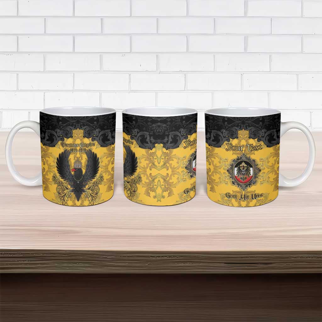 Personalized German Empire Ceramic Mug Imperial Black Eagle With Baroque Patterns - Wonder Print Shop