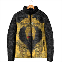 Personalized German Empire Padded Jacket Imperial Black Eagle With Baroque Patterns - Wonder Print Shop