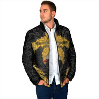 Personalized German Empire Padded Jacket Imperial Black Eagle With Baroque Patterns - Wonder Print Shop