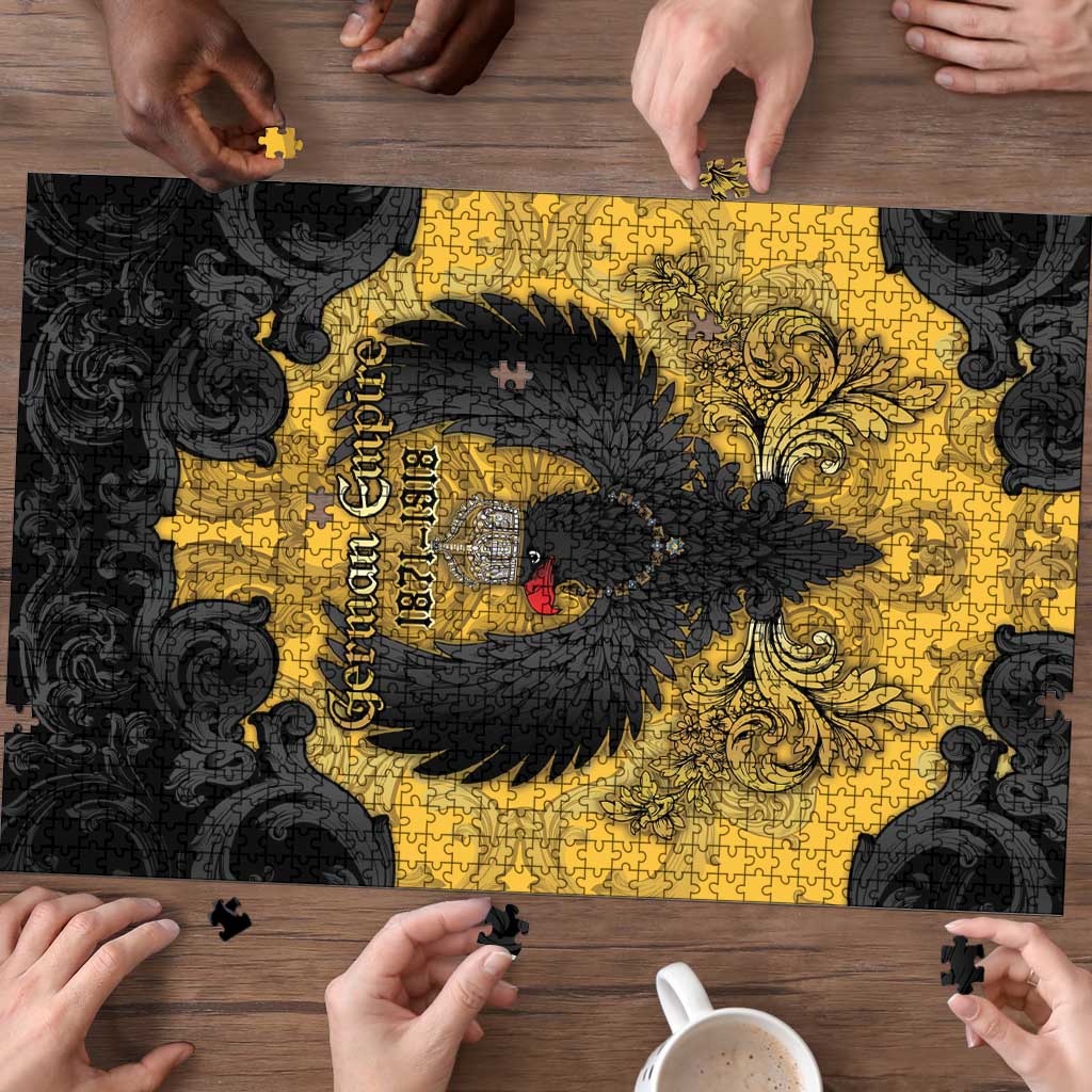 German Empire Puzzle Imperial Black Eagle With Baroque Patterns - Wonder Print Shop