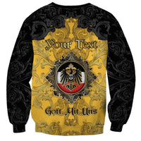 Personalized German Empire Sweatshirt Imperial Black Eagle With Baroque Patterns - Wonder Print Shop