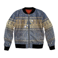 Ankh Egypt Bomber Jacket Egyptian Lotus Flowers