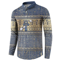 Ankh Egypt Button Sweatshirt Egyptian Lotus Flowers