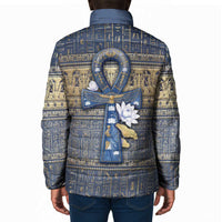 Ankh Egypt Padded Jacket Egyptian Lotus Flowers