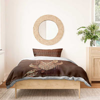 Wolf Native American Bedding Set Tribal Geometric Earth Tone