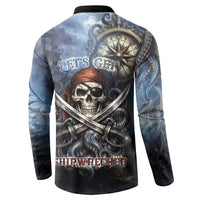 Pirates Skull Button Sweatshirt Kraken Sea Monster Tentacles Deep Legend