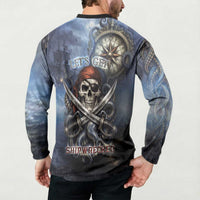Pirates Skull Button Sweatshirt Kraken Sea Monster Tentacles Deep Legend
