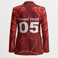 Custom Tunisia Football Blazer Eagle Cracked Texture Athletic