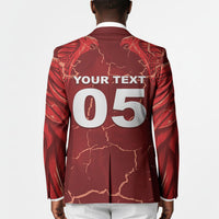 Custom Tunisia Football Blazer Eagle Cracked Texture Athletic