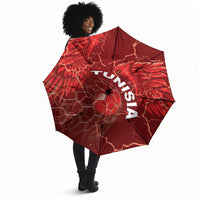 Tunisia Football Umbrella Eagle Cracked Texture Athletic