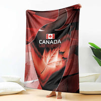 Canada Football Blanket Visual Line Abstract Maple Leaf