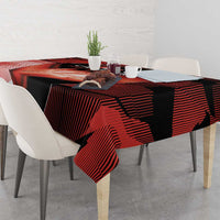 Canada Football Tablecloth Visual Line Abstract Maple Leaf