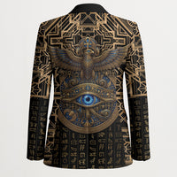 Egypt Eye of Horus Blazer Hieroglyphics Patterns Retro Style