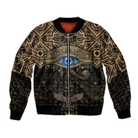 Egypt Eye of Horus Bomber Jacket Hieroglyphics Patterns Retro Style
