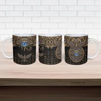 Egypt Eye of Horus Ceramic Mug Hieroglyphics Patterns Retro Style